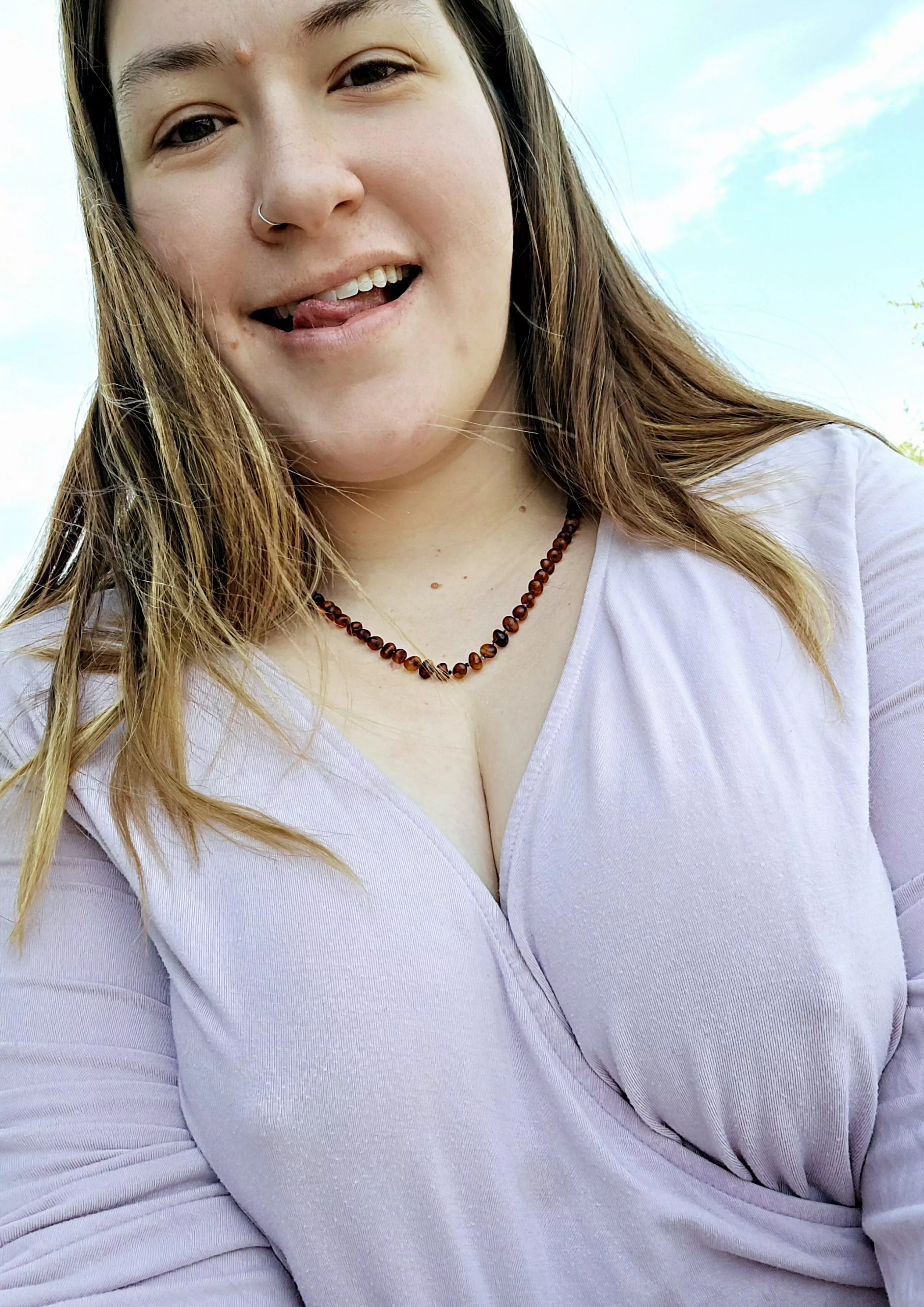 Guess my tit size! Brisk morning today... 