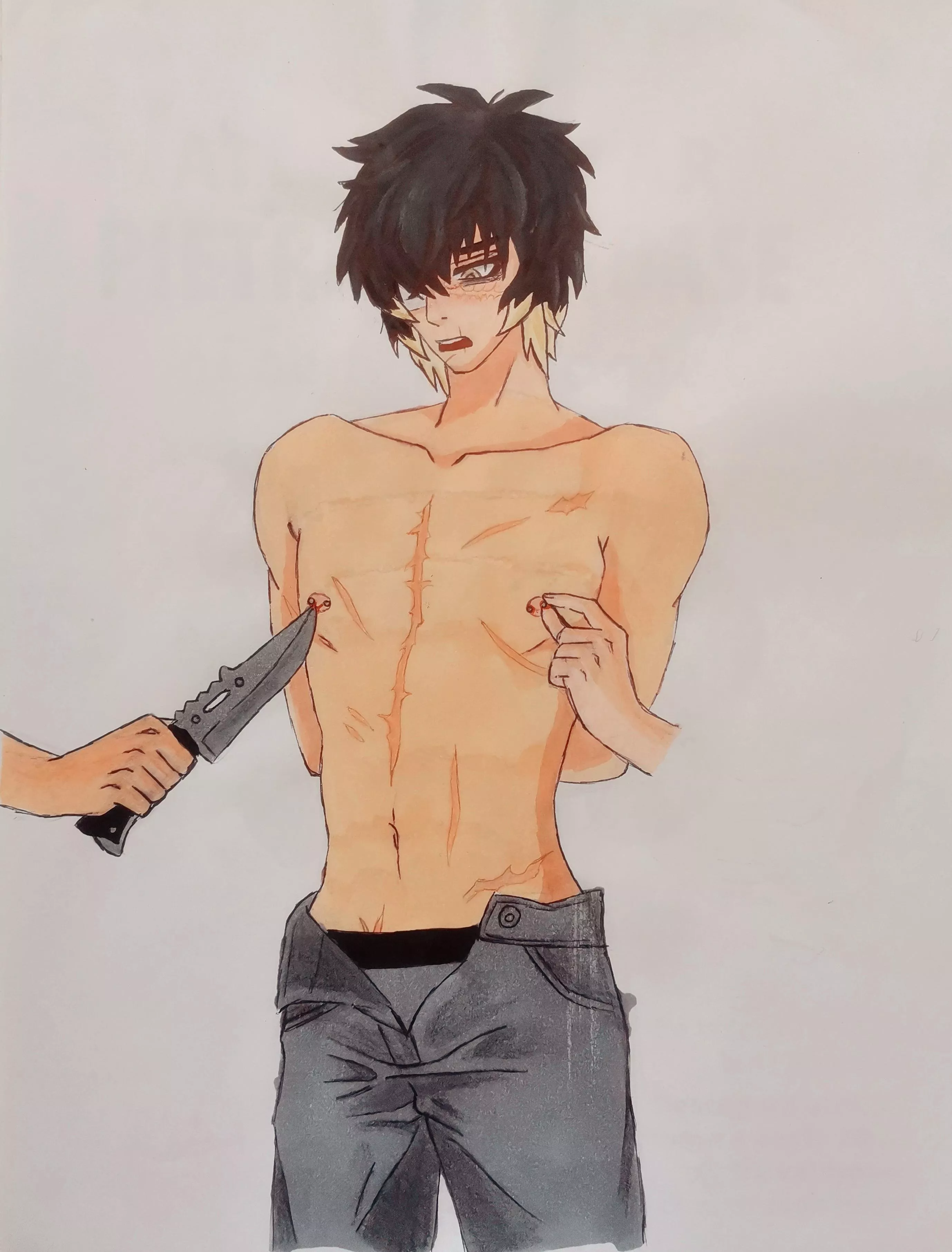 Gurotober day 2: Nipple play 