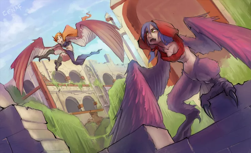 Harpy city by Cenaf