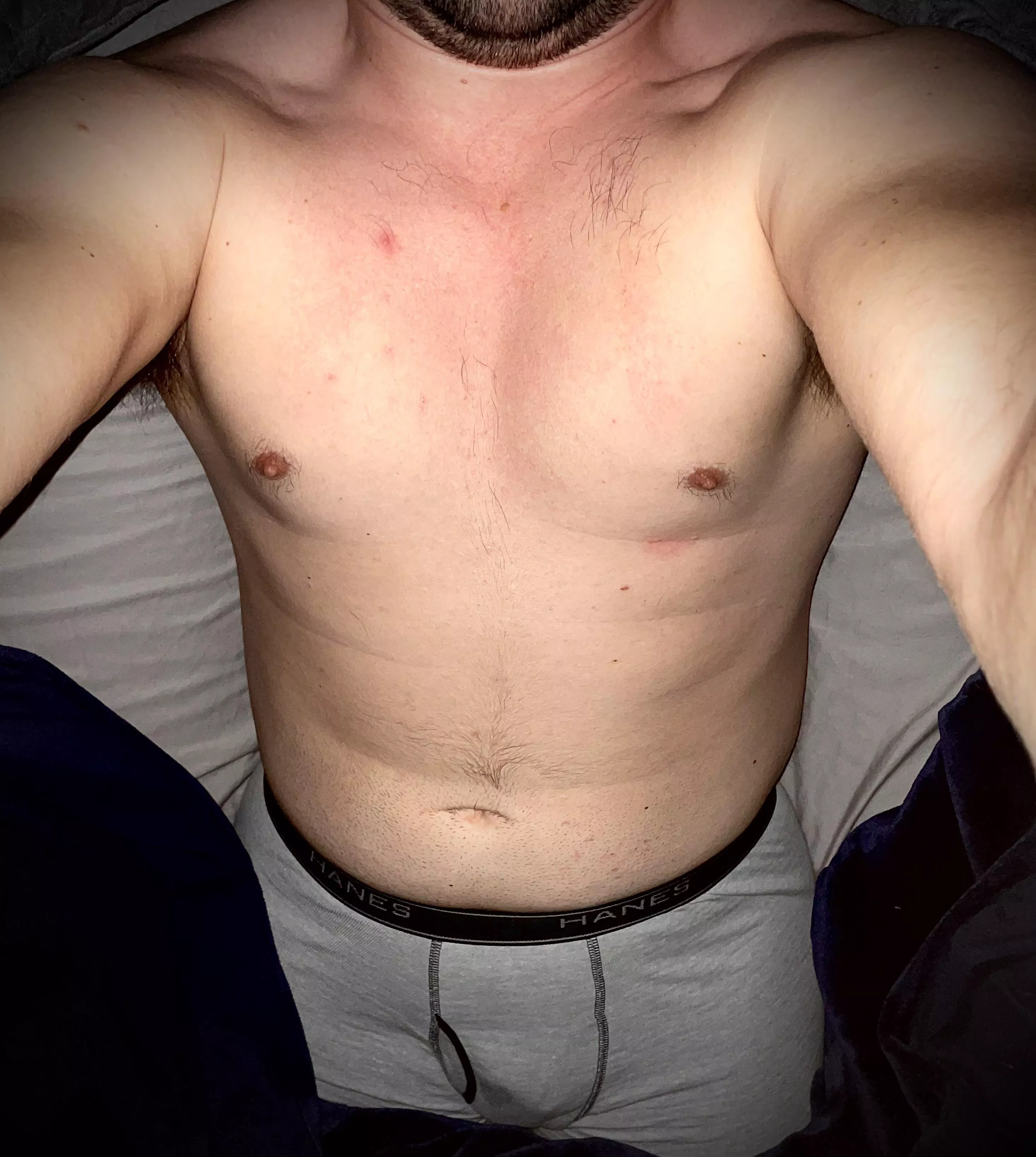 Haven’t shown my body on here in a while becoming more confident heading towards a 6 pack lost about 50 lbs but my god it’s a lot of work haha, what do you guys think?