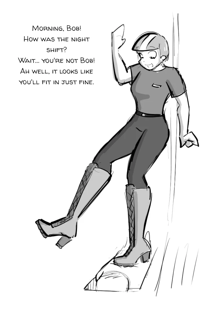 He does fit almost perfectly into the hole.