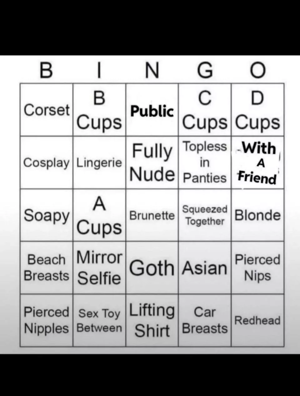 Help me fill out my bino card?