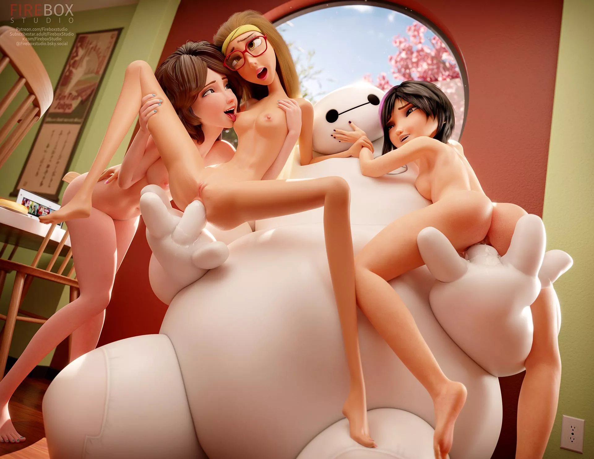 Honey Lemon, GoGo Tomago, Aunt Cass (FireboxStudio) [Big Hero 6]