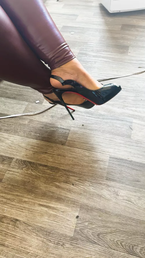 Hubby loves playing in these heels. 
