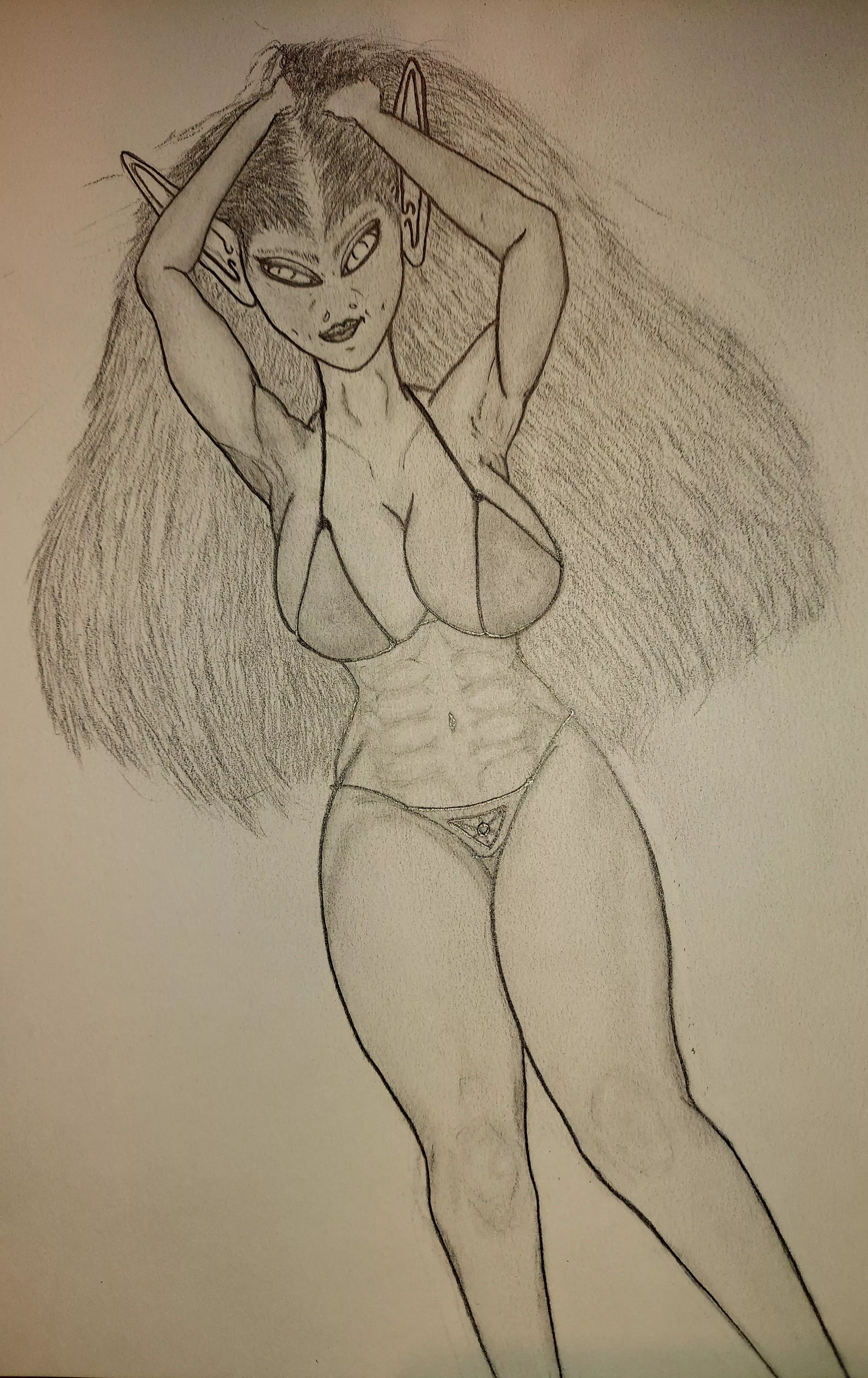 'Humanoid Form: Poolside' by Shinobi-Sage (me) on DA