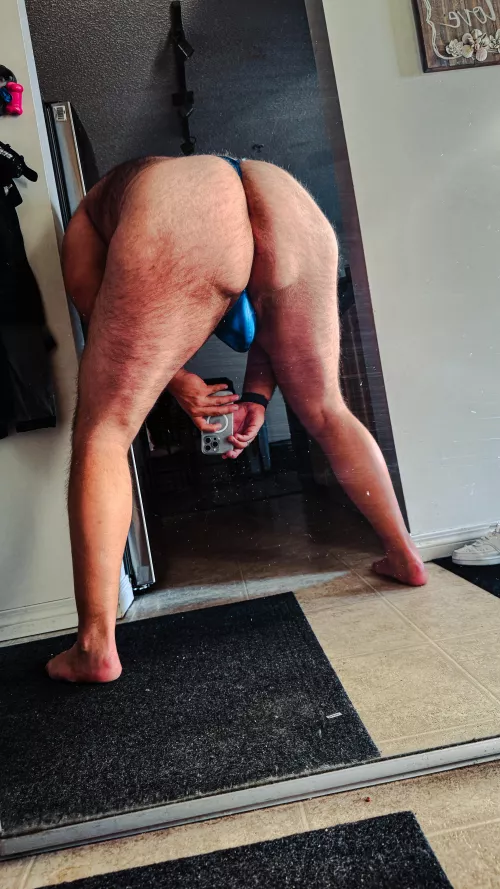 I just love the way my balls fit in this thong, I can't get over how good and free it feels to wear a thong! 