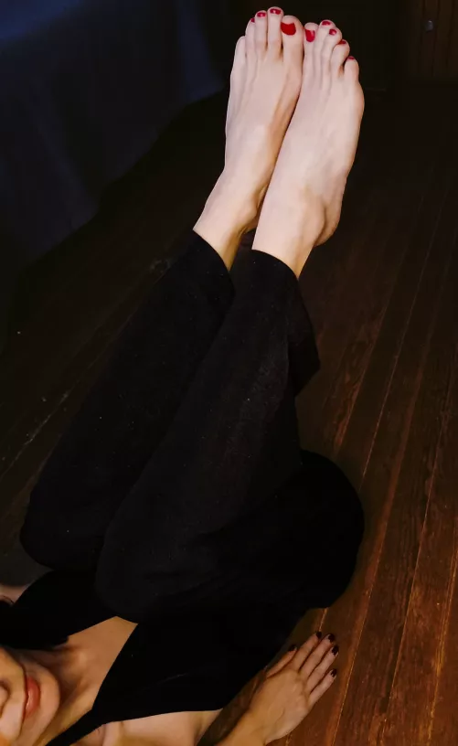 I know you want to lick them, be a good boy and maybe i'll let you..