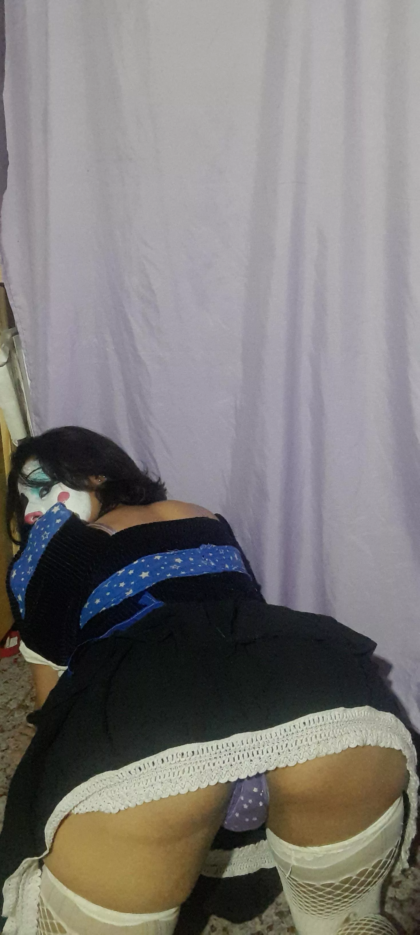 I'm almost done mopping the floors.