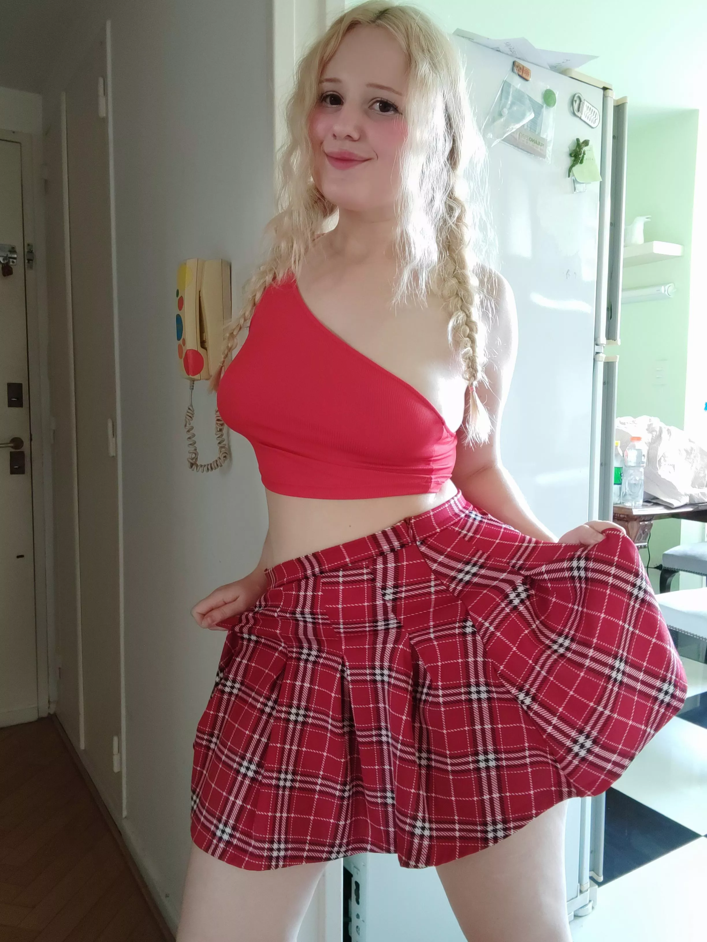 I'm wearing all red and I want you to look at me  