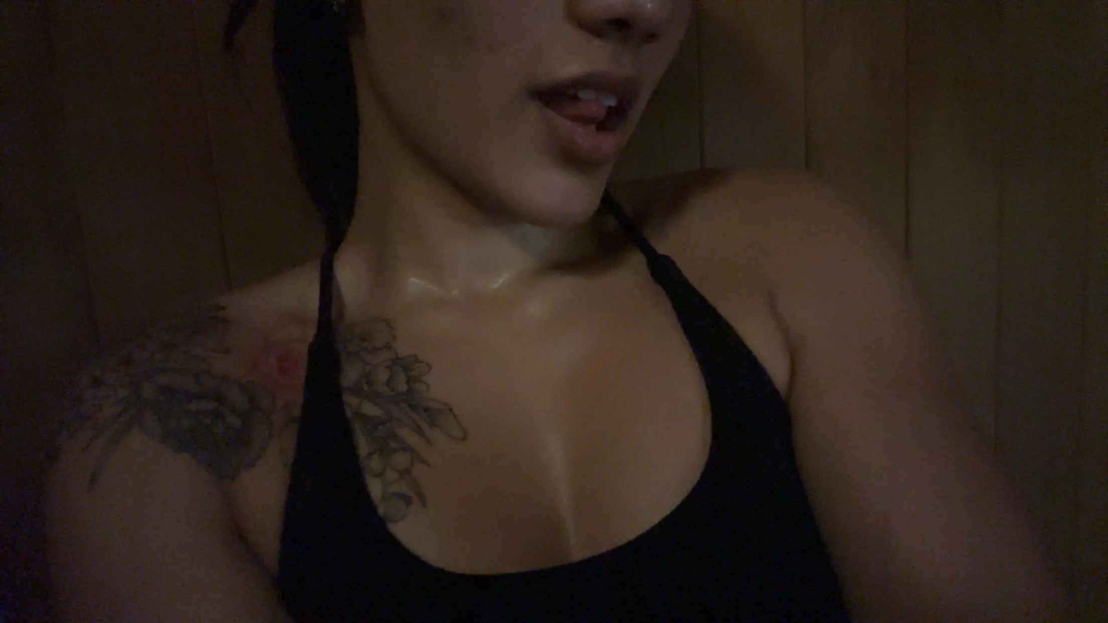 Is my sweat turning you on? You cant resist me Is my sweat turning you on? You cant resist me