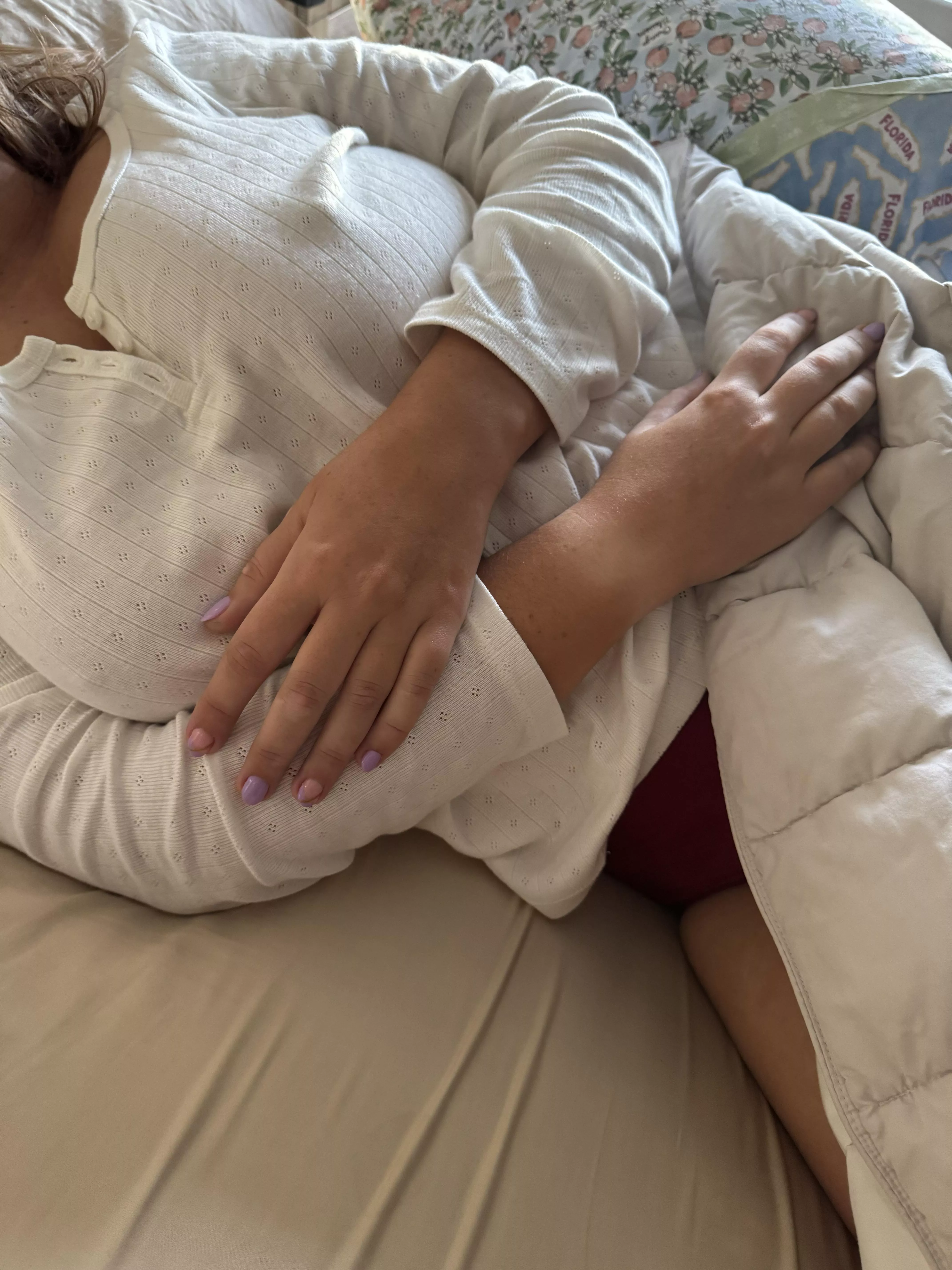 It was hard to get out of my [NeighborhoodMILF] bed this morning. So I didn’t. 