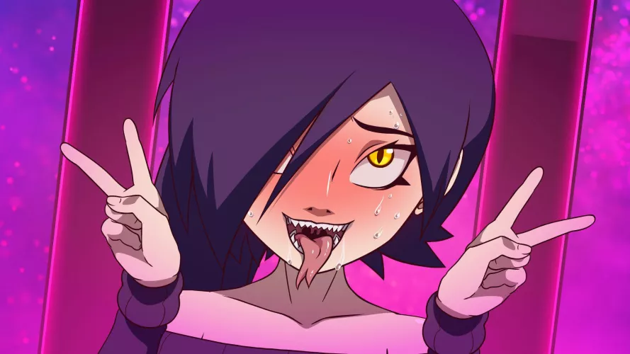 It's self-explanatory Zone-Tan doing at stage demon 2 mode.