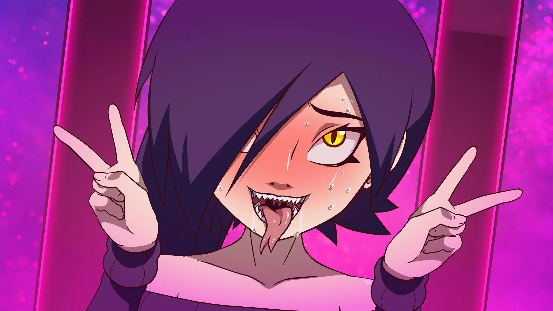 It's self-explanatory Zone-Tan doing at stage demon 2 mode.