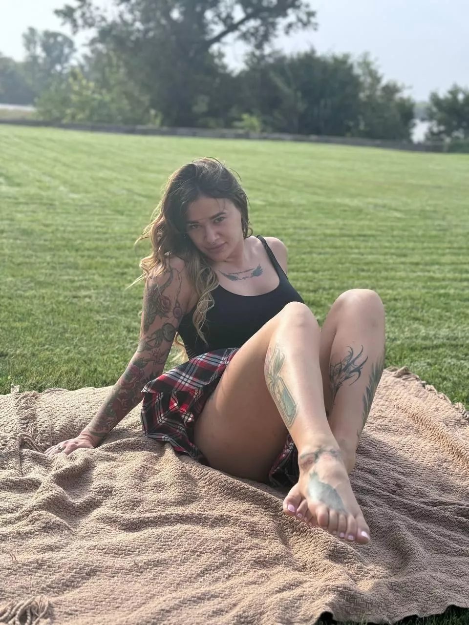 Just lounging around bare foot waiting for you