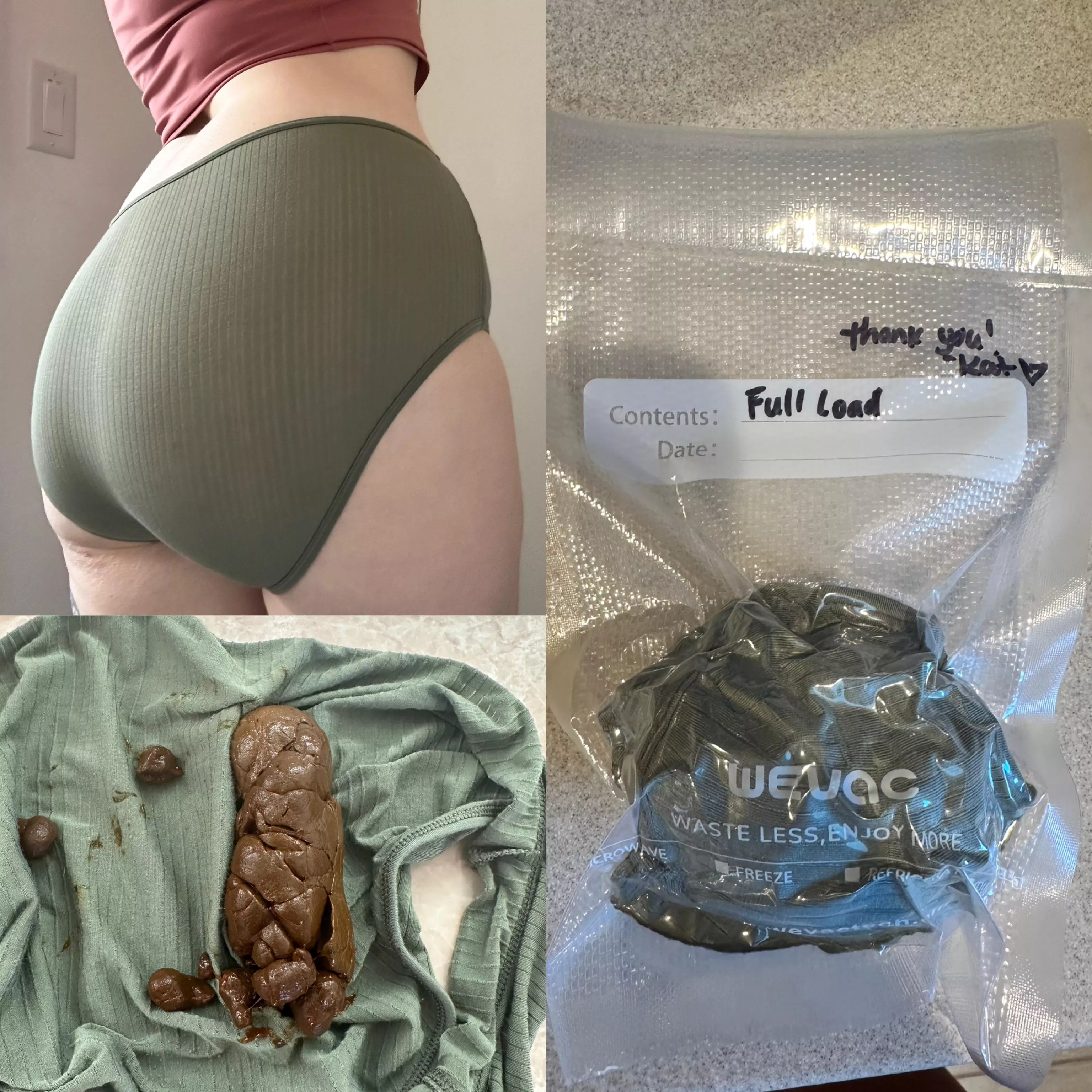 Let me fill a pair for you! Full load panties $75, buy 3 get 1 free! Google drive 100+ vids $125