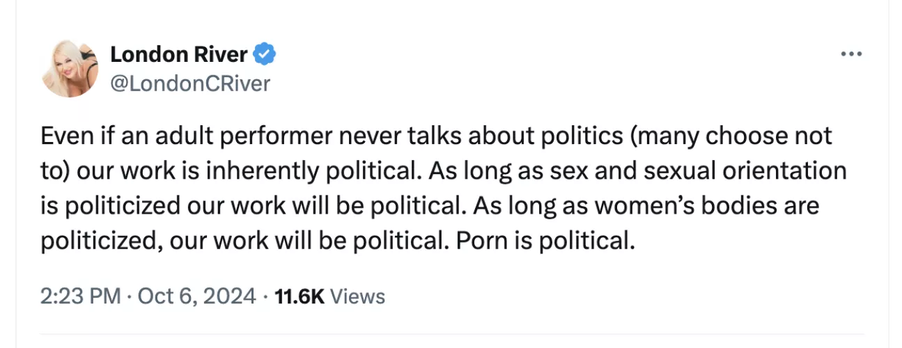 London River on politics 