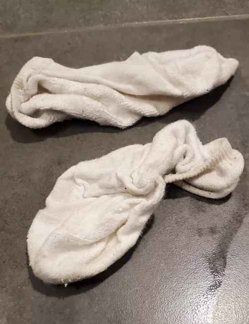 Look at all my sweat on the floor. Imagine how wet and hot those socks were.