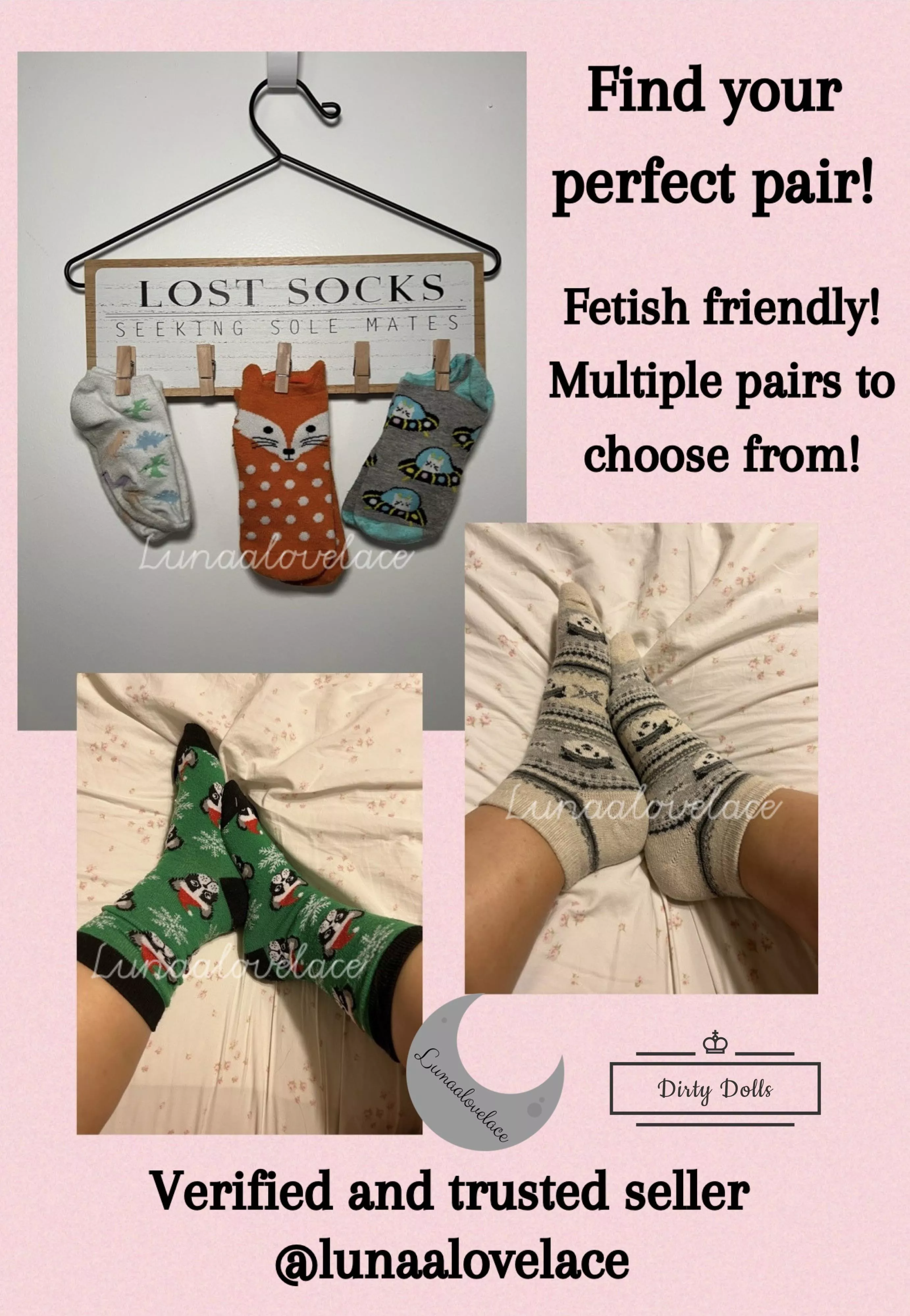 Looking for a sole mate? These socks will keep you nice and warm! Cum grab a pair! [SELLING][US][SOCK] check comments!!