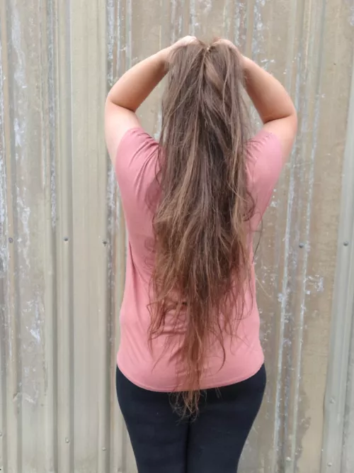 Love playing with my long straight hair