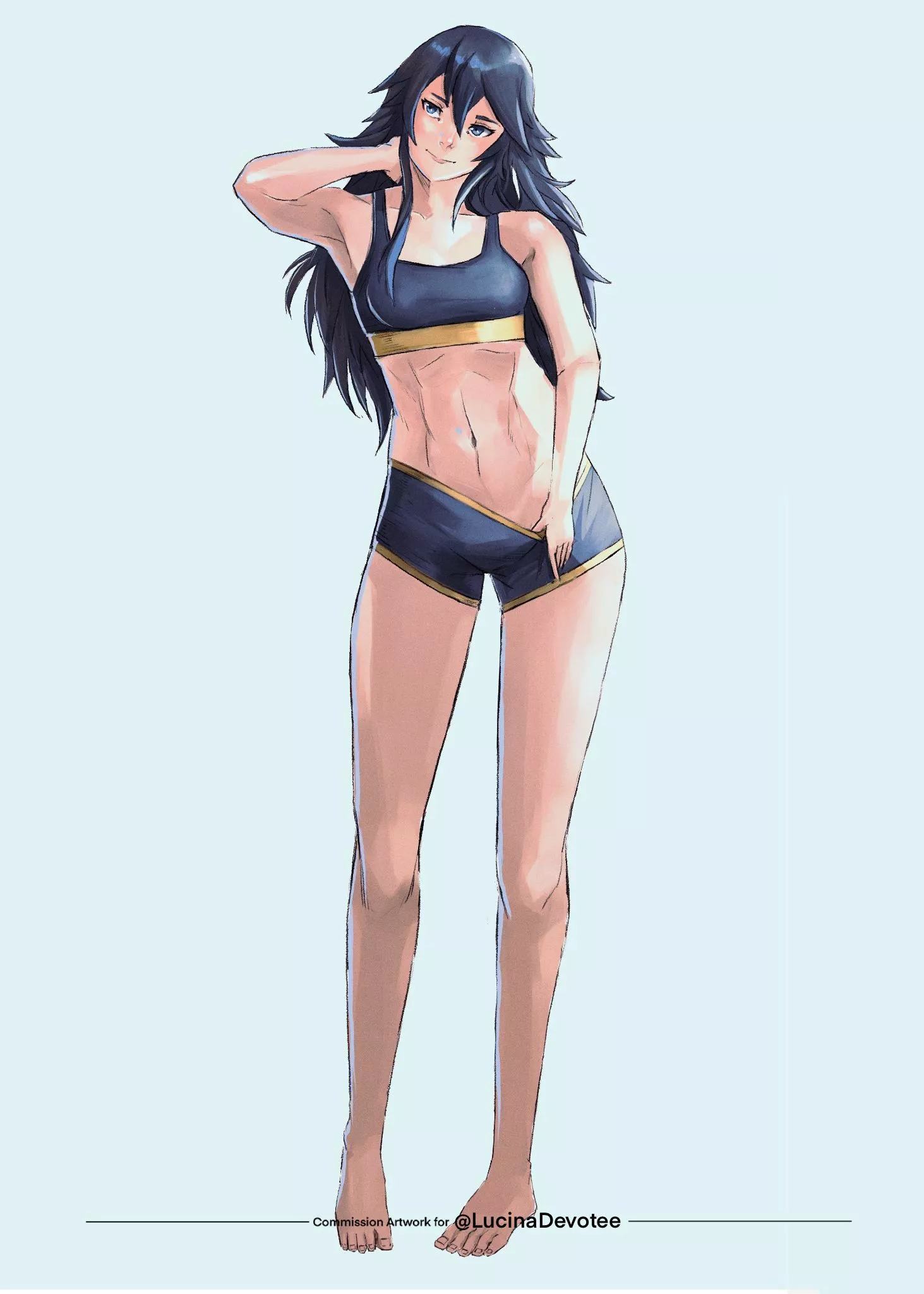 Lucina posing in beachwear [Rod Langhi]