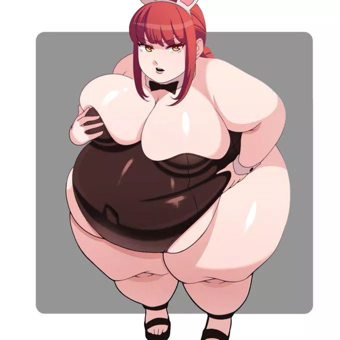 Makima in bunny suit by lun4ch4n