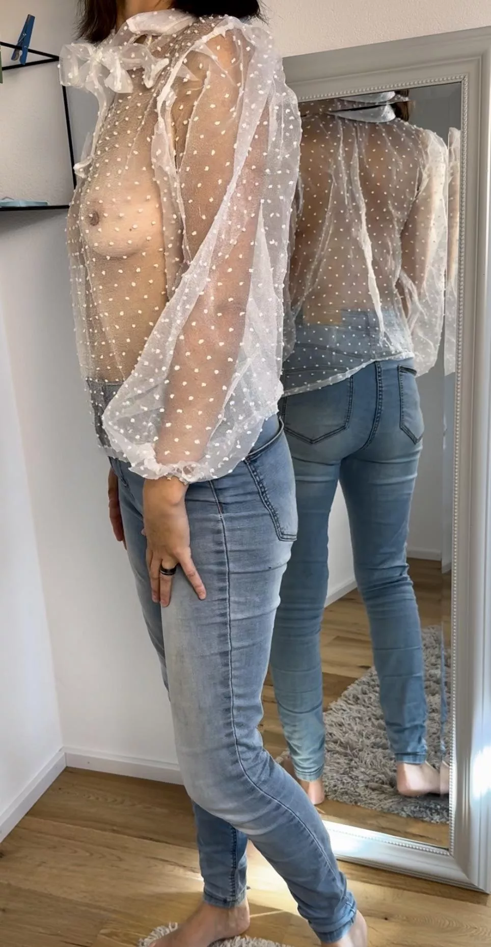 Maybe a little too daring for the office…(swiss milf)