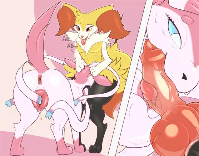 Mischievous Sylveon and Horny Braixen 3 (unusualmatias) [MF]