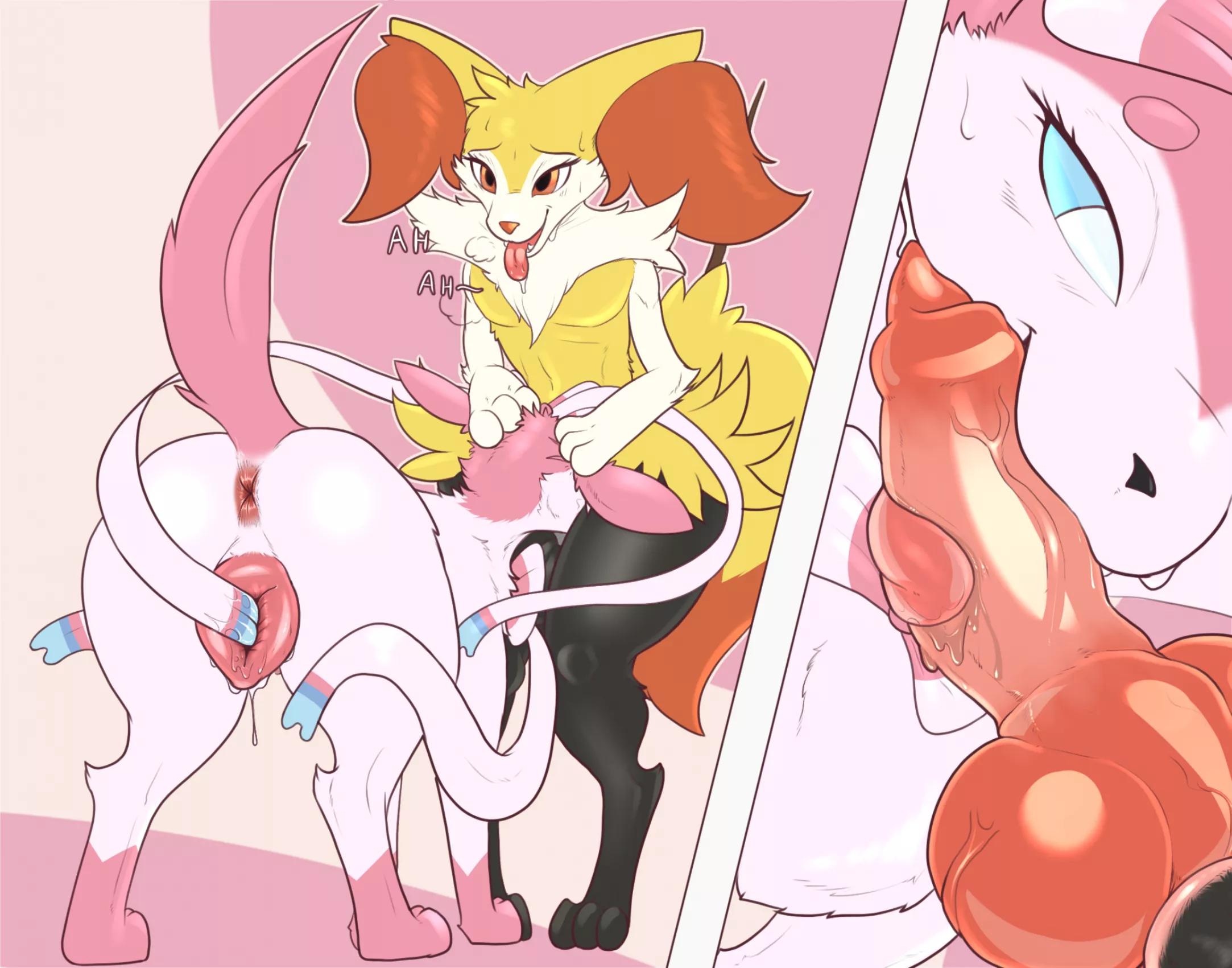 Mischievous Sylveon and Horny Braixen 3 (unusualmatias) [MF]