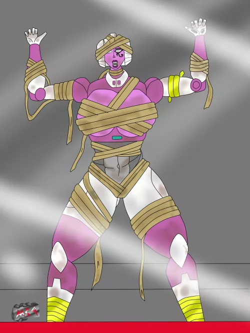 Mummy Arcee wants out. (Spooktober post)