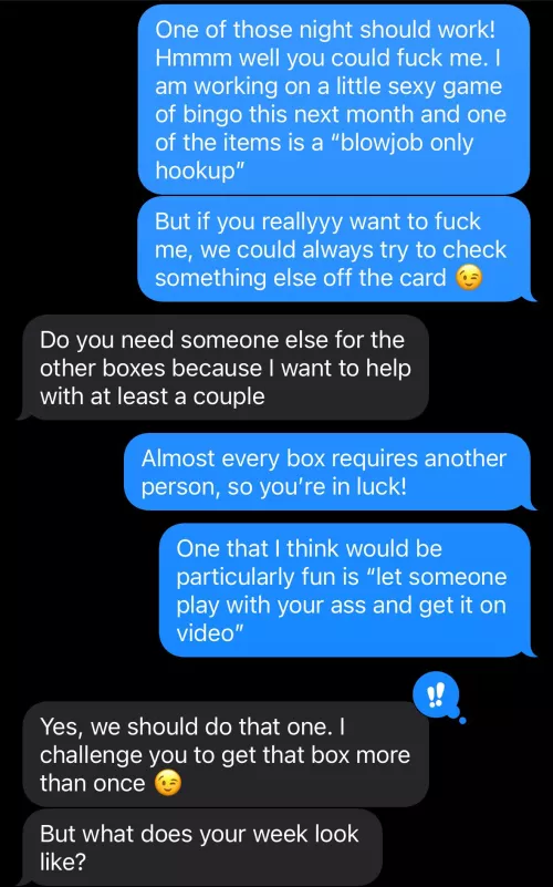 My bulls have been really excited to help out with my Hotwife Bingo Card