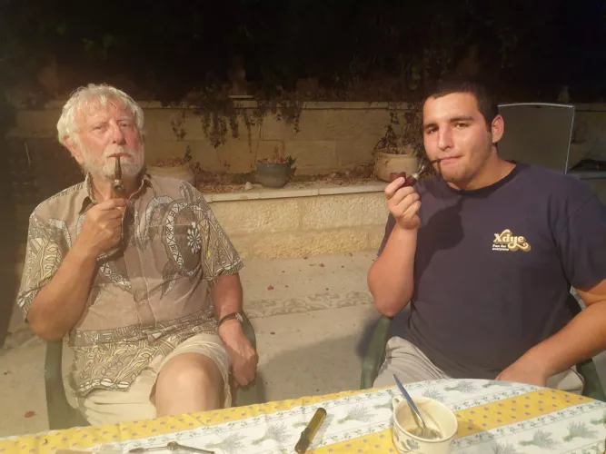 my first time smoking (Peterson) with my grandpa 