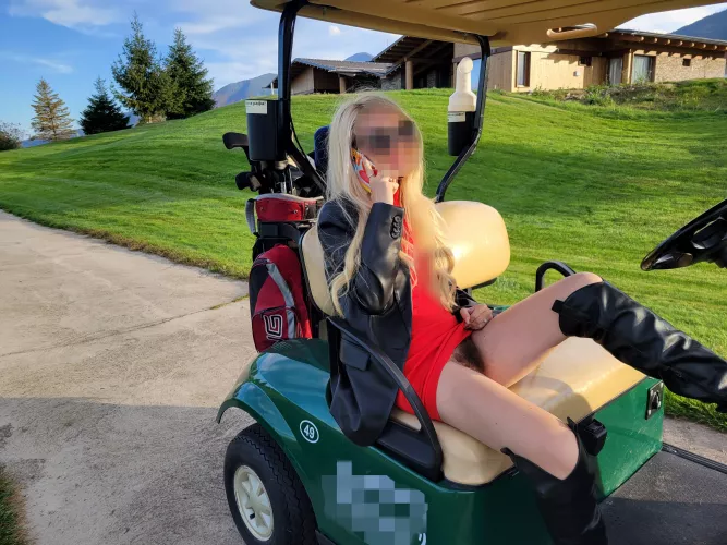 No wonder the green keeper kept following us