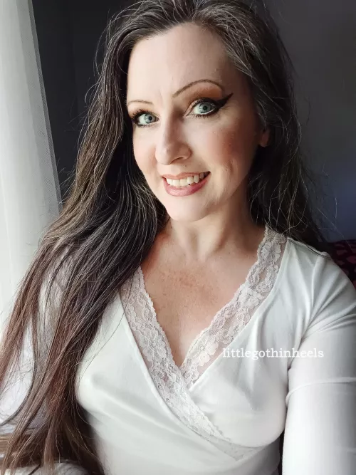 nothing under a tight white top