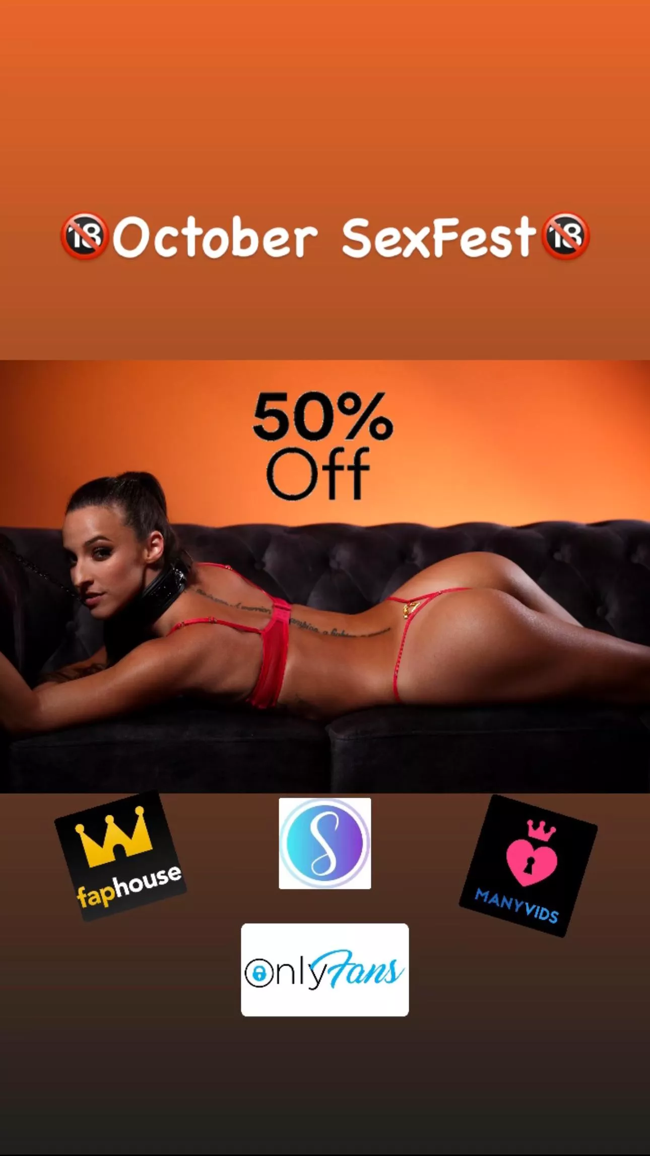 🎃🔞October SexFest🔞🎃         50% OFF on my platform🔥