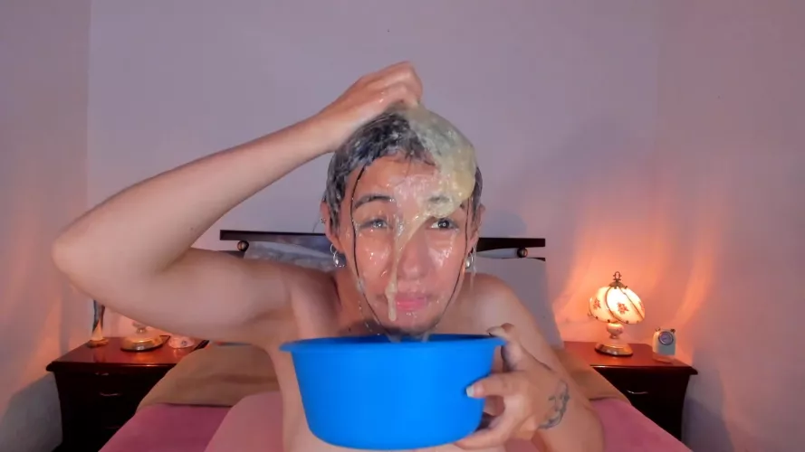 Oooops i accidentally placed vomit on my head