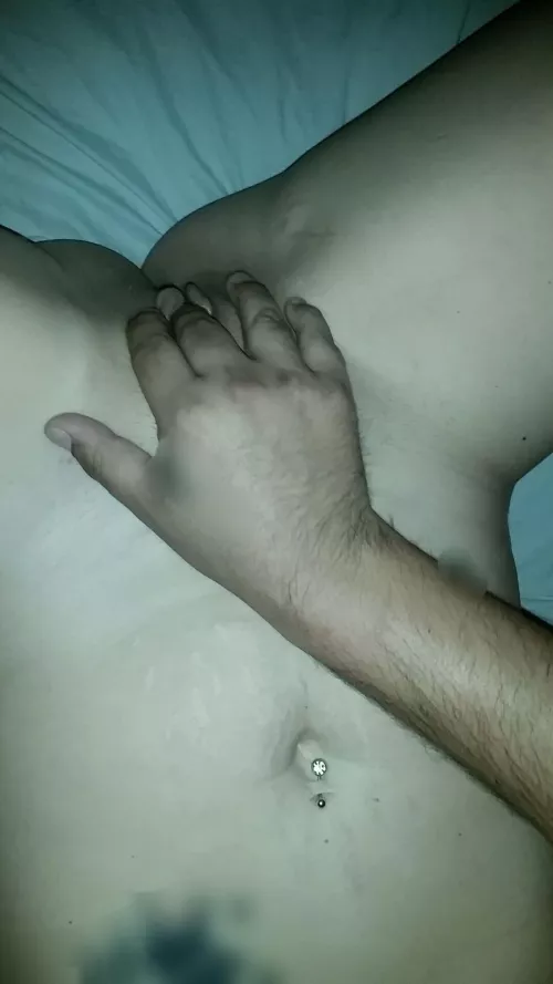 Playing with my hotwifes lips, getting her ready for you