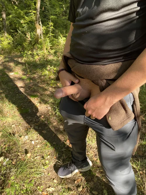 Popped a boner on a hike