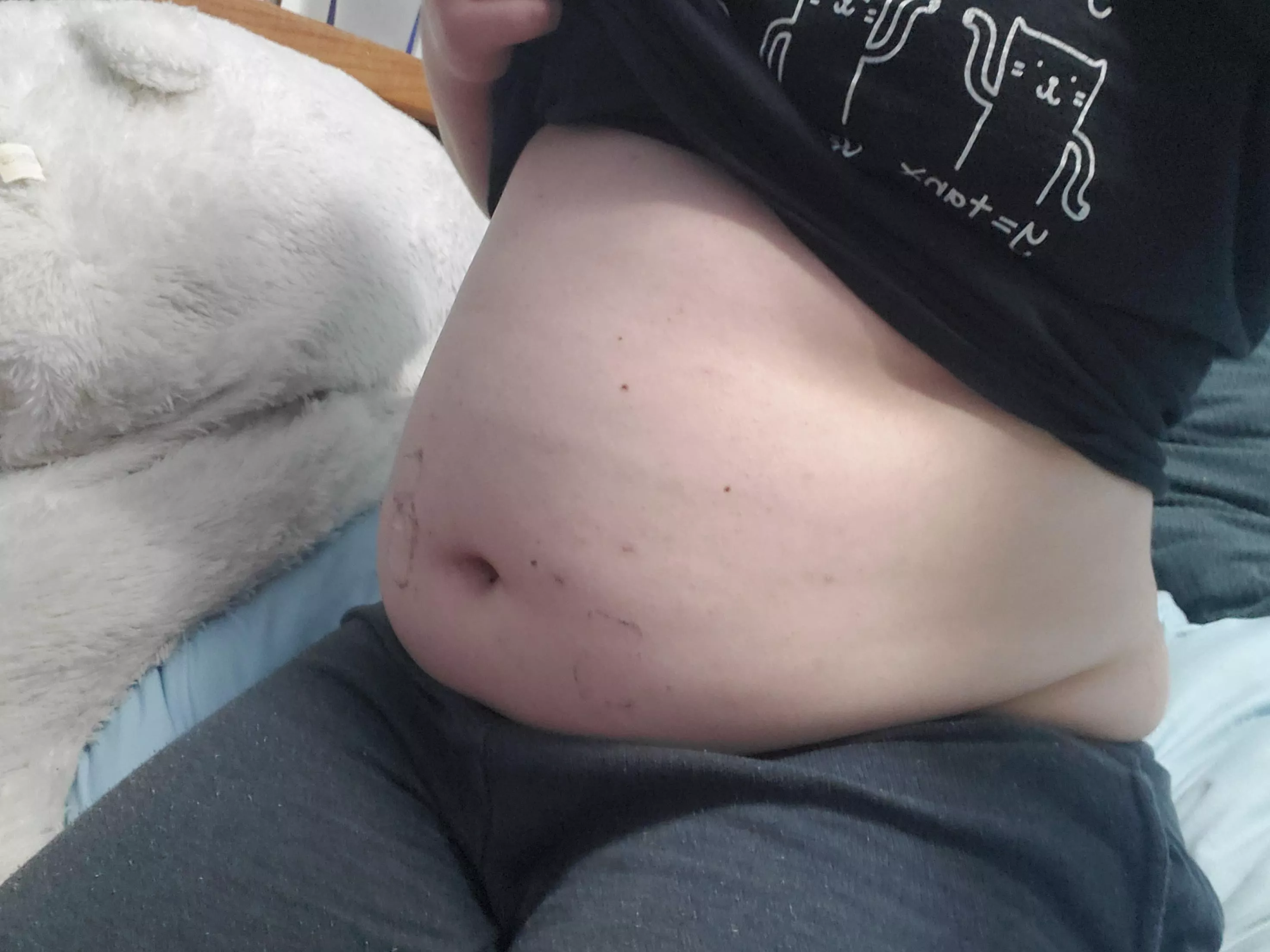 Post bedtime snack belly :3