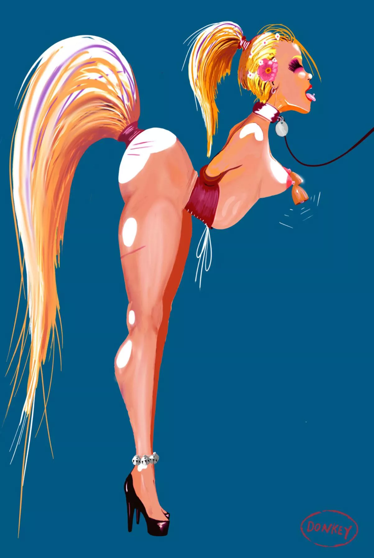 Proper tail for a pony girl 