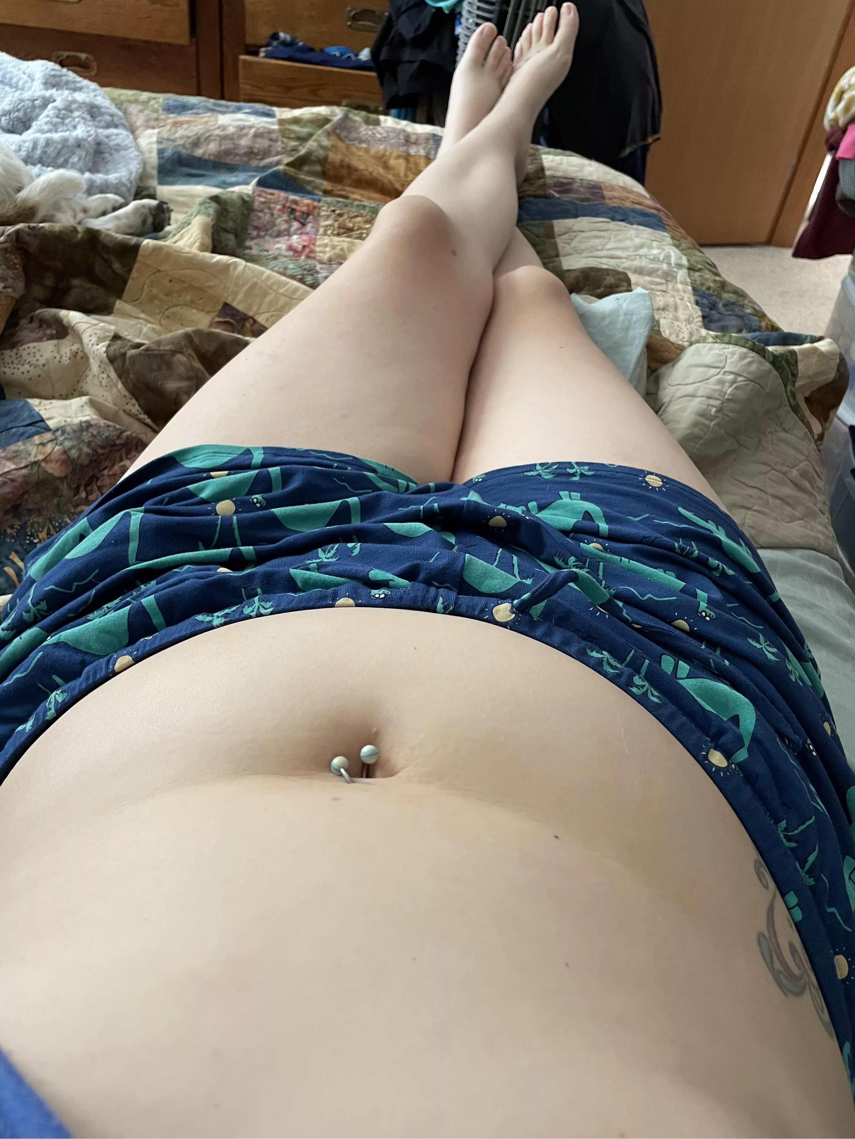 Relaxing in meundies modal shorts counts , right ? 