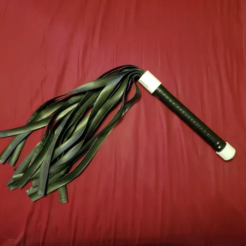 Rubber flogger made from an old bicycle inner tube