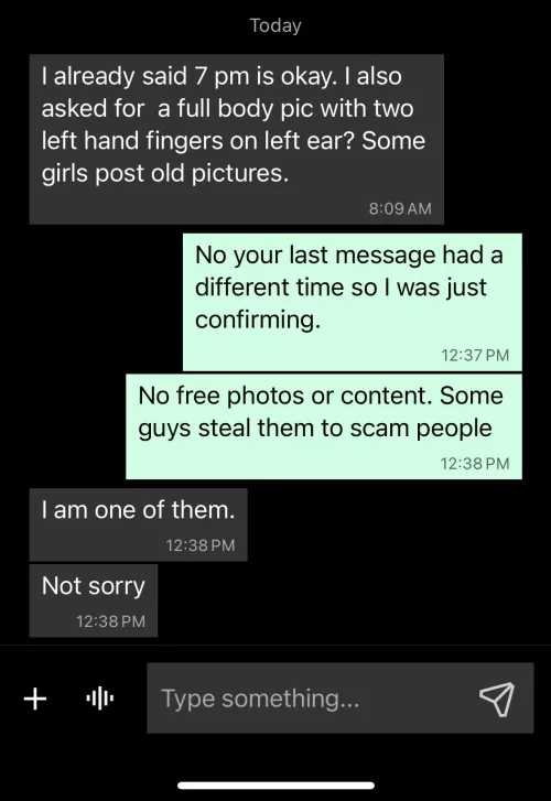 Scumbag wasting my goddamn time