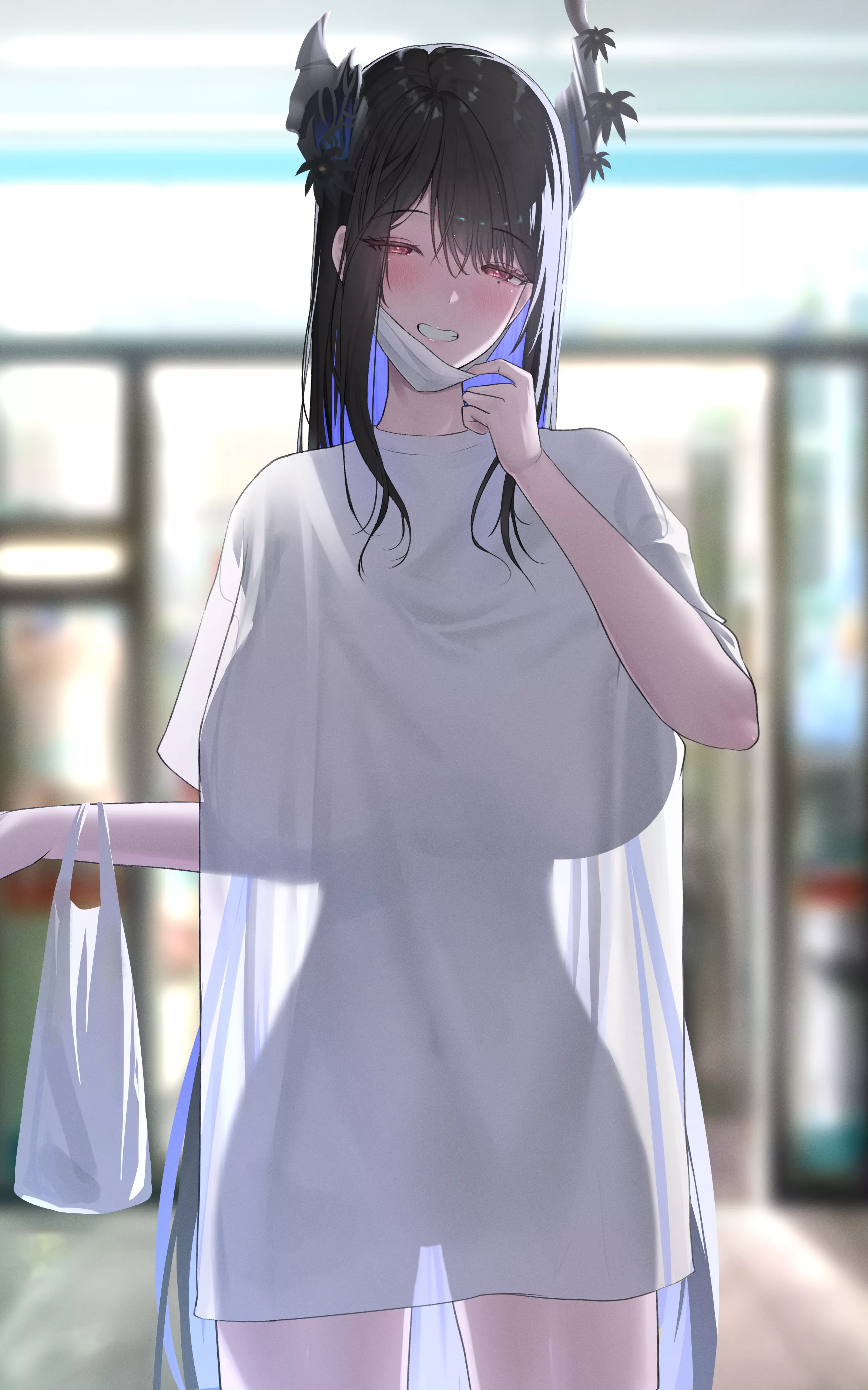 see-through shirt with Nerizza [Hololive]