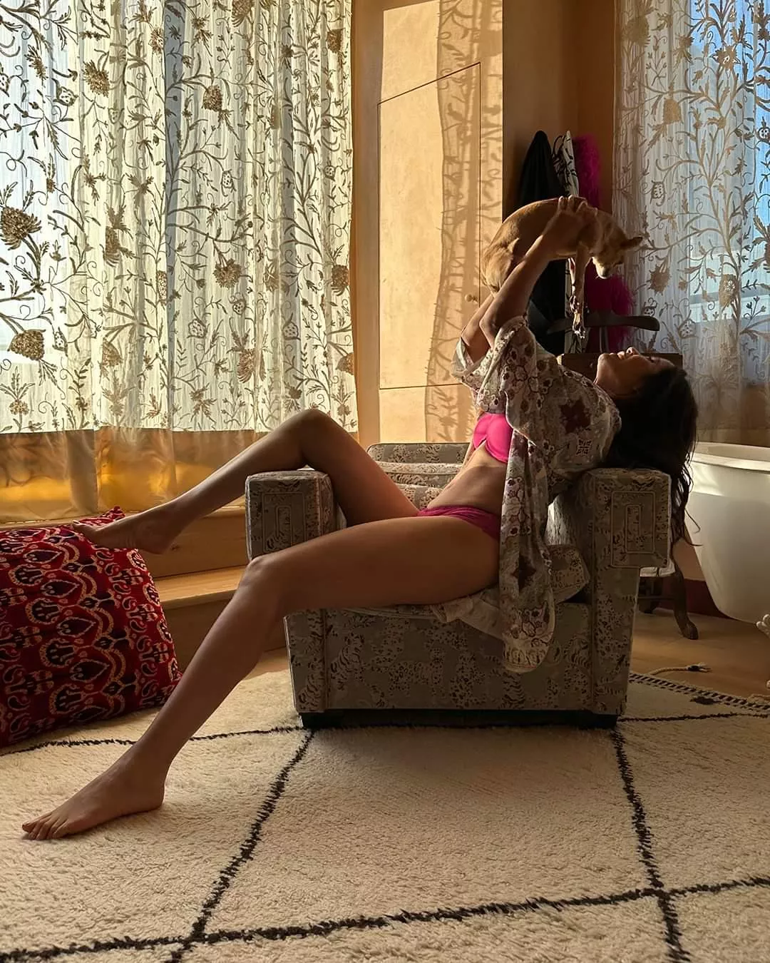 She loves her puppy!