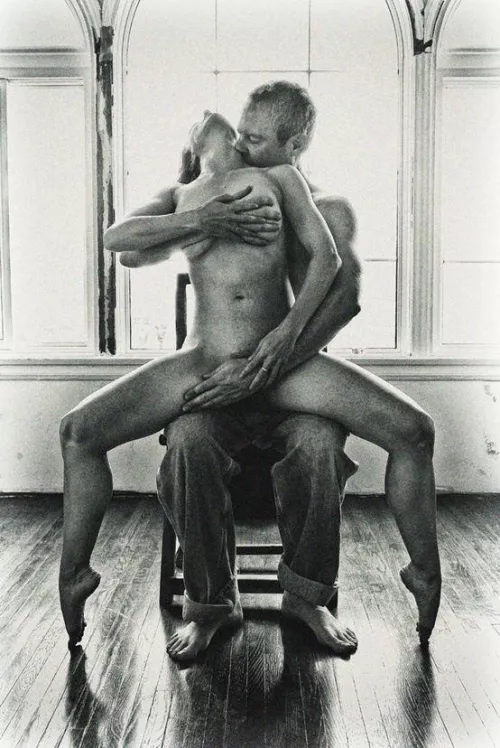 Sitting on daddy's lap