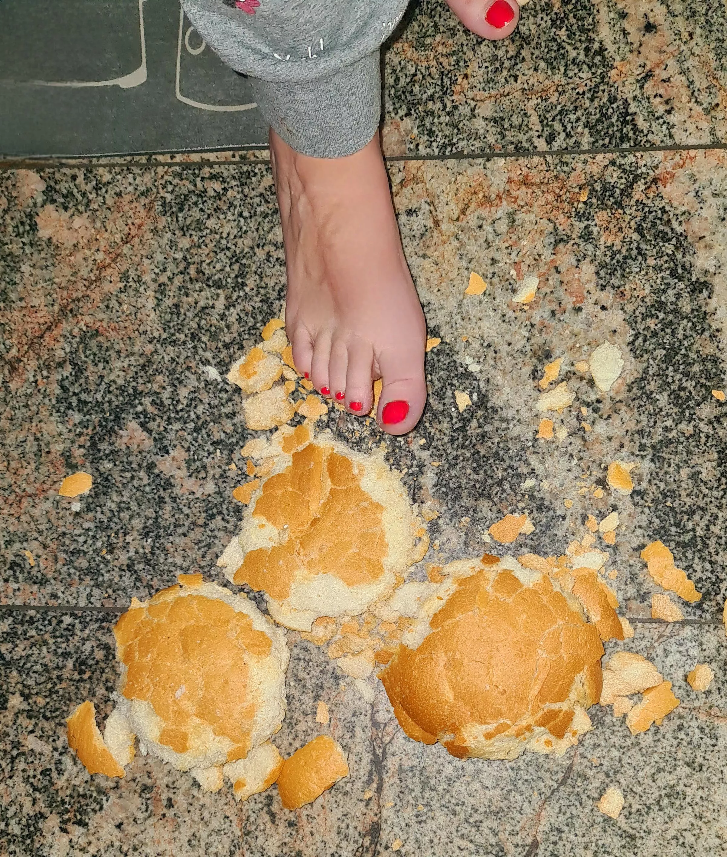 Smashed breakfast when getting out of bed