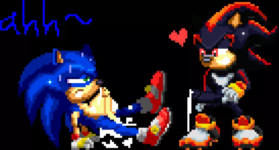 Sonic and Shadow Cuminflation sprite thing