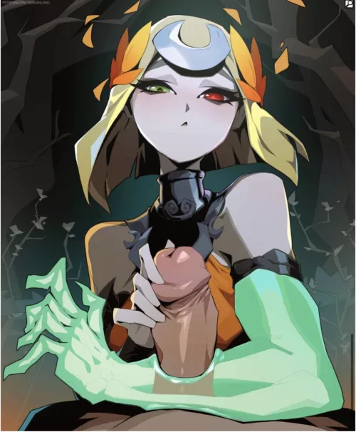 Straight through her