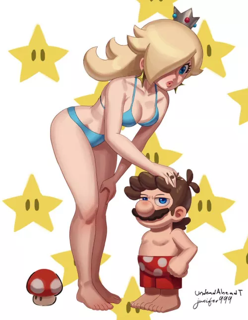 Swimsuit Rosalina (and Mario)