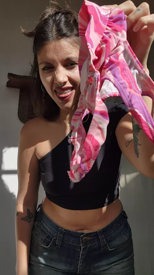 Take off those men's briefs and put on the thongs for me 